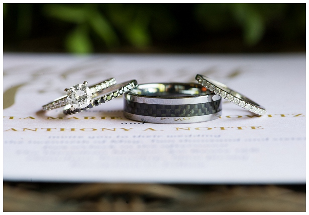 wedding ring on invites