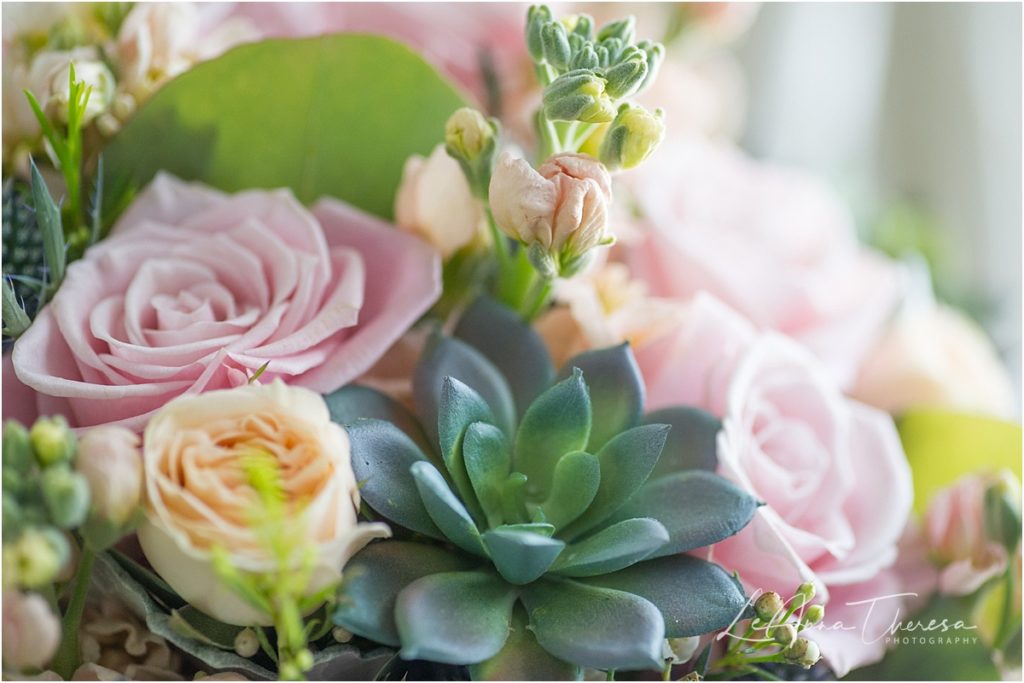 succulent blush wedding