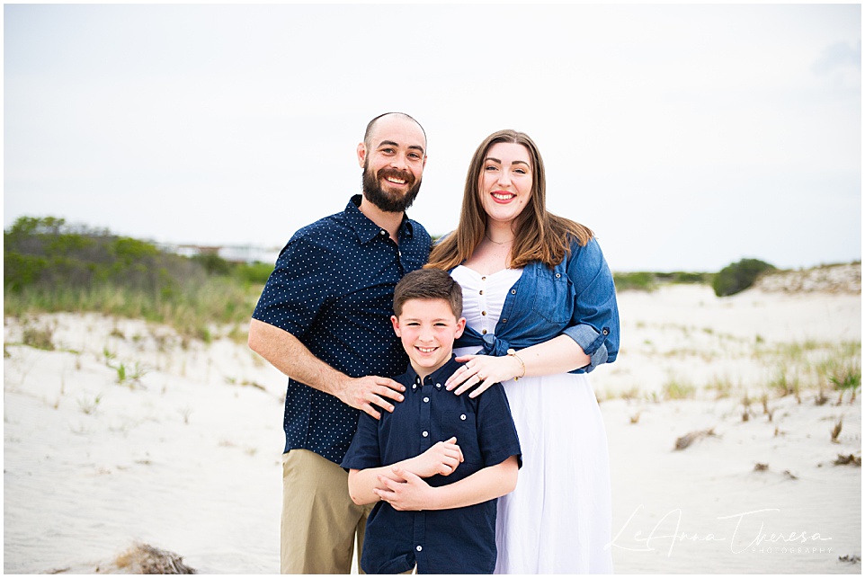 Beach Haven family photos with son