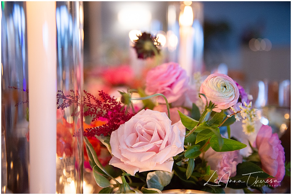 Hotel LBI wedding reception florals